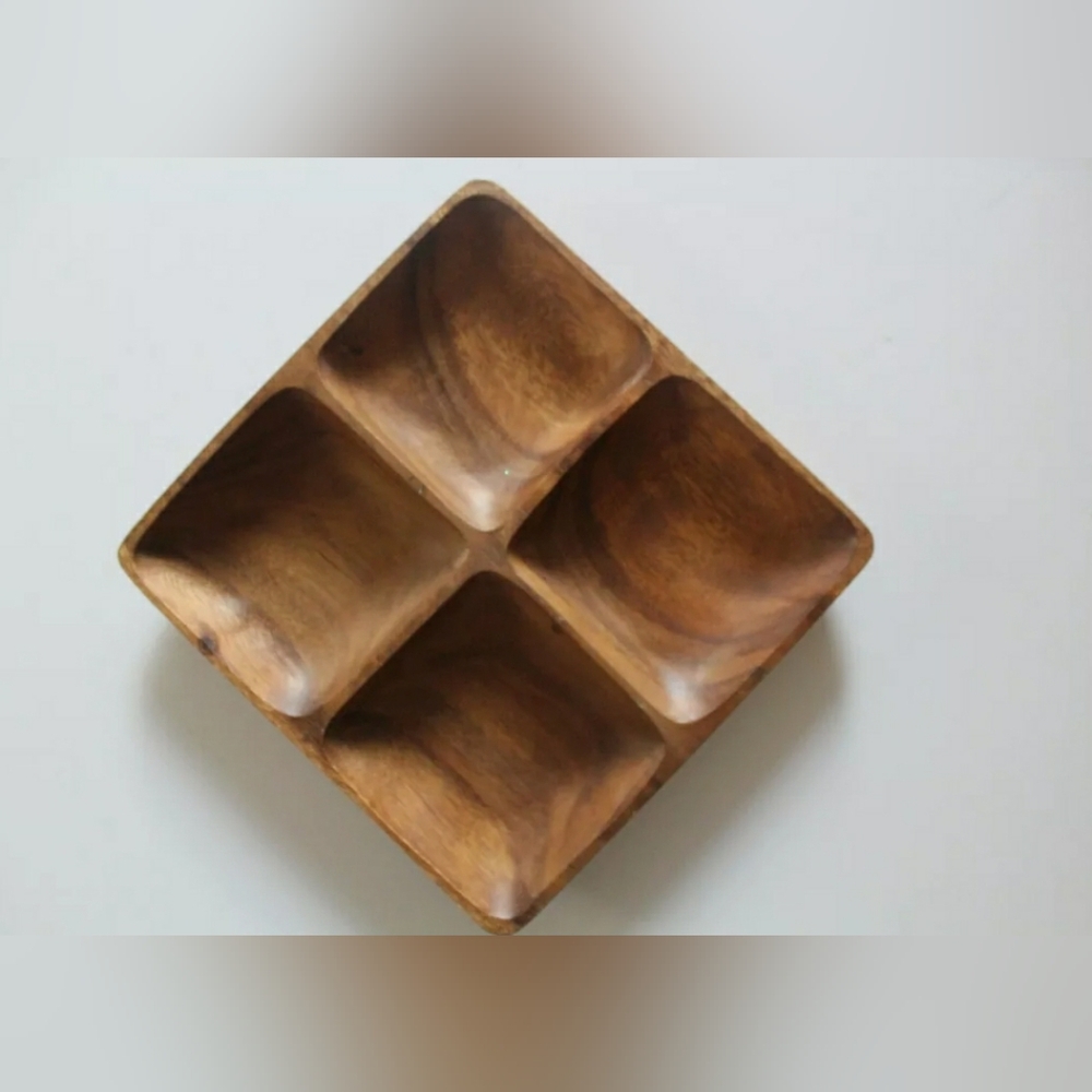 Mountain Woods Hand Carved Wood Serving Tray Appetizers Snacks
